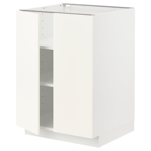METOD white kitchen cabinet, square, modern design, adjustable shelf.