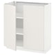 METOD white kitchen cabinet with two doors and shelves.
