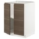Modern kitchen cabinet: METOD in white & dark walnut, rectangular, minimalist.