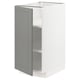 METOD kitchen unit with grey door and white base, adjustable shelves.