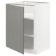 Ikea METOD white cabinet with grey door & shelves.