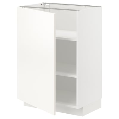 White METOD kitchen cabinet, single-door, rectangular, modern design.