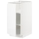 White ikea METOD kitchen cabinet, square, glossy, modern design.