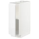 A white METOD kitchen cabinet with a high gloss finish and a sleek design. It adjustable shelves and a sturdy frame structure.
