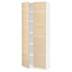 An ikea METOD kitchen cabinet with light ash wood doors, a white frame, and adjustable shelves.
