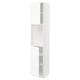 White METOD tall kitchen cabinet with adjustable shelves, sleek design.