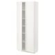White METOD kitchen cabinet with adjustable shelves and easy-to-clean hinges.