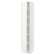 A white METOD tall kitchen cabinet with adjustable shelves.