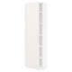 A white METOD cabinet from IKEA, a tall storage unit with a minimalist design and adjustable shelves.