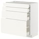 METOD kitchen cabinet in white with multiple drawers and shelves.