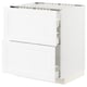 METOD kitchen unit: white, square, dual drawers, modern design.
