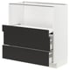 Modern kitchen unit: METOD with black nickebo drawers, sleek design, five drawers.