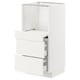 METOD white kitchen cabinet with drawers.