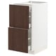 Ikea METOD kitchen unit, white and dark brown.