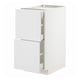 Ikea METOD white kitchen cabinet with drawers.