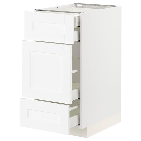 METOD white kitchen cabinet with drawners, classic design.