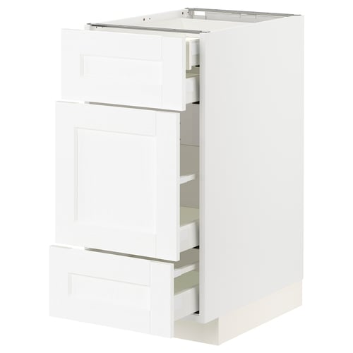 METOD white kitchen cabinet with drawners, classic design.