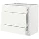 A white METOD kitchen cabinet with two drawers. The cabinet has clean lines and a modern design, made from particleboard and melamine surfaces.