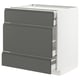 METOD kitchen cabinet, white & grey, modern design, three drawers.