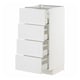 Ikea METOD white kitchen unit with four drawers, modern design.