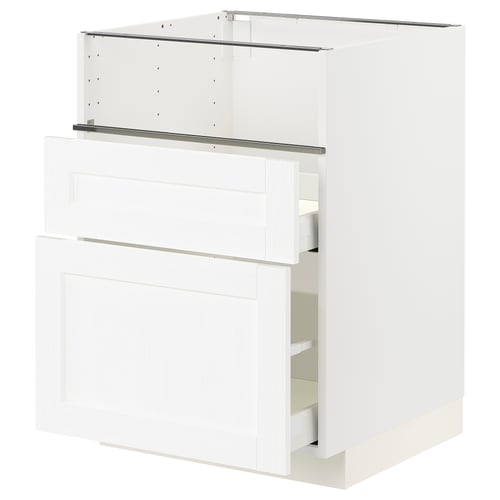 METOD white kitchen cabinet, modern design, wooden texture, hoover shape.