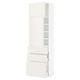 White METOD kitchen unit - sleek, tall storage with shelves & drawers, minimalist design.