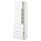 Alt: METOD kitchen cabinet in high gloss white with doors and drawers, sleek modern design.