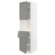 Soft grey METOD kitchen unit with bevelled edges, featuring doors, drawers, and adjustable shelves.