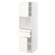 White METOD kitchen unit with adjustable shelves and drawers, modern design.