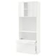 A white METOD cabinet with high-gloss doors and adjustable shelves, designed for a modern kitchen.