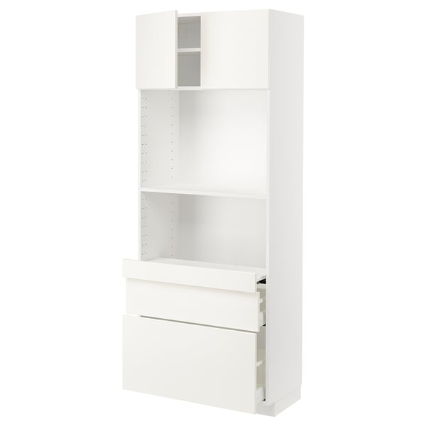 METOD kitchen unit in white with cabinets & drawers, modern design.