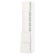 White METOD kitchen cabinet with smooth, modern design and adjustable shelves.