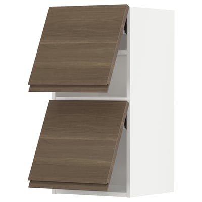 METOD kitchen unit, dark walnut effect, modern design, wooden finish, minimalist expression.