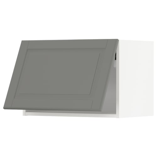 Grey METOD kitchen cabinet, rectangular, flat door, bevelled edges.