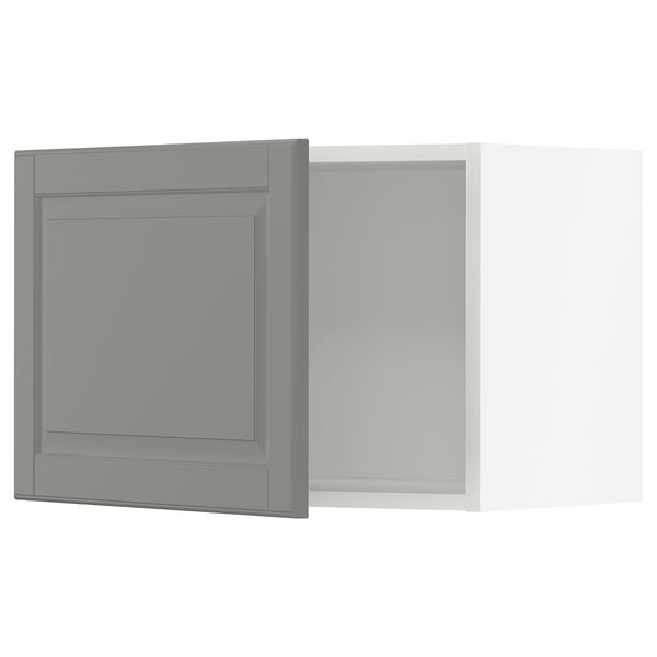 METOD kitchen cabinet: soft grey, square, bevelled edges, fiberboard.