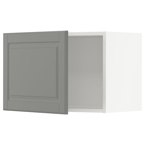 METOD kitchen cabinet: soft grey, square, bevelled edges, fiberboard.