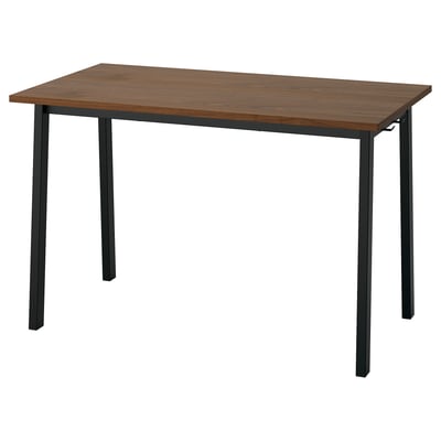 MITTZON: modern conference table. Brown top, black metal legs. Rectangular design. Great for meetings.