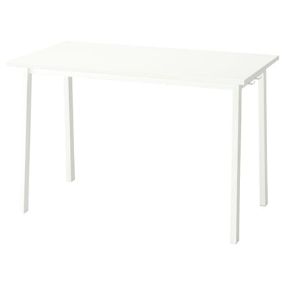 MITTZON white conference table, rectangular, modern minimalist design for offices.