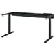 Black MITTZON adjustable desk frame, metal, rectangular, modern office furniture design.