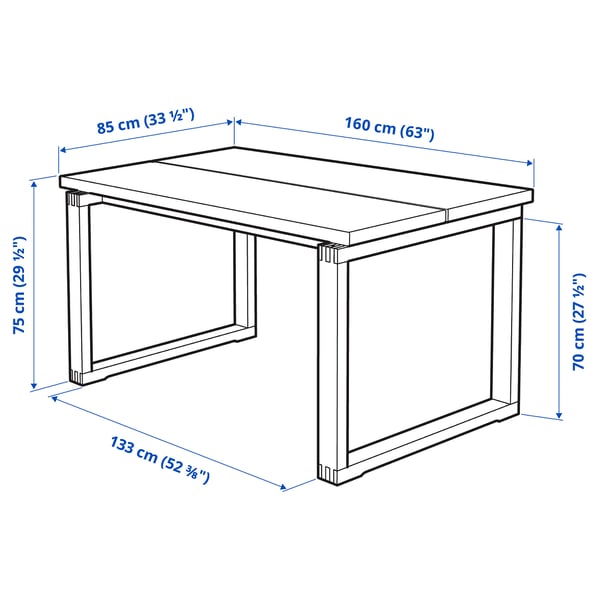 Illustration with measurements for the product: MÖRBYLÅNGA.