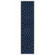 A blue NATTÅG rectangular runner rug with a chequered pattern.