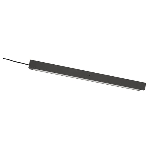 ÖVERSIDAN: modern led wardrobe light, black, aluminium, rectangular, sensor-activated.