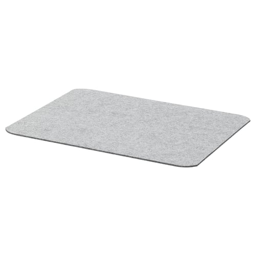 ÖVERSIKTLIG, grey mat, recycled polyester, rectangular, non-slip.