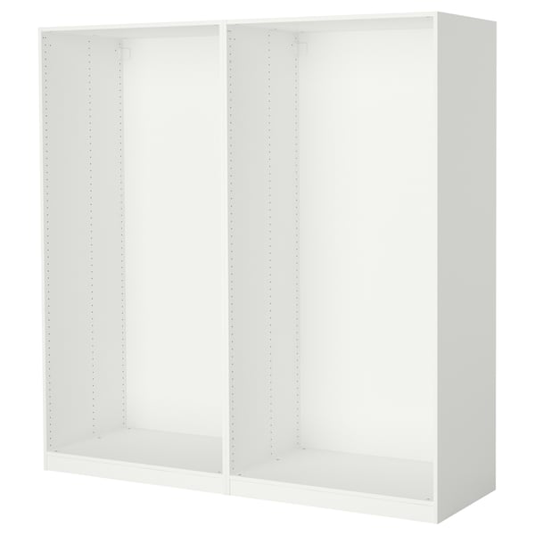 Ikea PAX wardrobe frame, white, rectangular, modern.