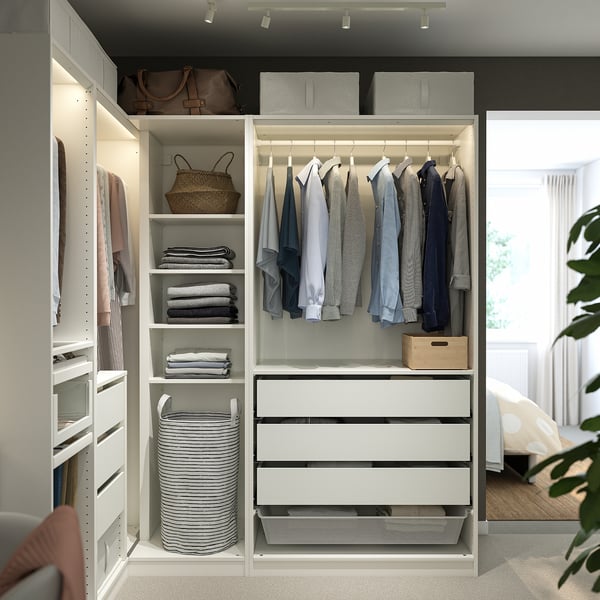 PAX wardrobe with clothes & storage, rooms centrepiece