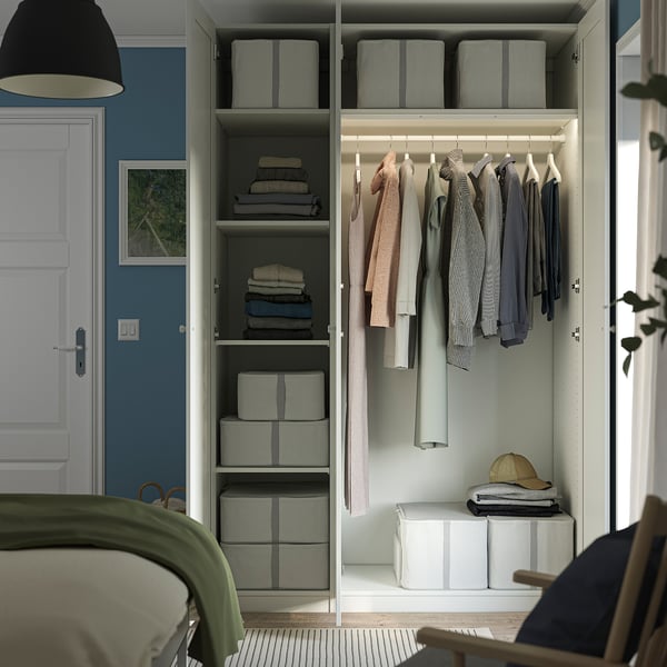 PAX / GULLABERG Wardrobe combination, white/white, 150x60x236 cm
