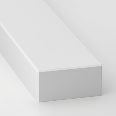 White quartz kitchen edge, polished, prevents water seepage.