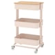 RÅSKOG / NORRÅVA Trolley with lid, pink, 35x45x77 cm