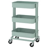 RÅSKOG Trolley, light turquoise, 28x38x61 cm