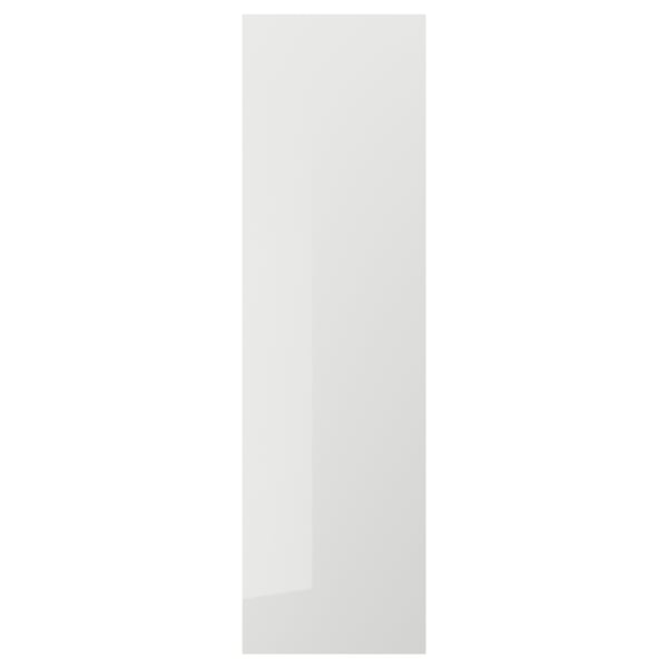High gloss grey RINGHULT kitchen cabinets with sleek edges.